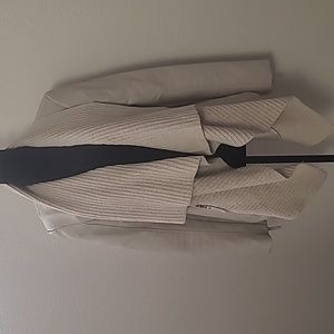 Apt.9 Cream Faux Leather Waterfall Jacket